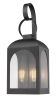 Black And Clear 2 Light Transparent Dimmable Outdoor Hanging Light