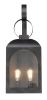 Black And Clear 2 Light Transparent Dimmable Outdoor Hanging Light