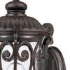 Antiqued Bronze Seeded Dimmable Outdoor Hanging Light With Antiqued Bronze Shades