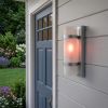 Brushed Silver and White Glass Wall Sconce