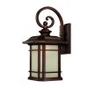 Antiqued Bronze And Clear Frosted Dimmable Outdoor Hanging Light With Antiqued Bronze And Clear Shades