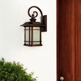 Antiqued Bronze And Clear Frosted Dimmable Outdoor Hanging Light With Antiqued Bronze And Clear Shades