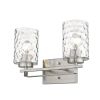 10" Silver And Clear Metal Vanity Flush Mounted Sconce