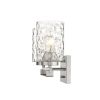 10" Silver And Clear Metal Vanity Flush Mounted Sconce