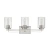 10" Clear And Silver Metal Vanity Flush Mounted Sconce
