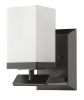 5" Black And White Metal Flush Mounted Sconce