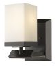 5" Black And White Metal Flush Mounted Sconce