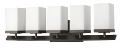 8" Black And White Metal and Glass Vanity Flush Mounted Sconce