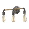 2" Black Metal Vanity Flush Mounted Sconce