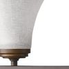 8" Bronze And White Metal and Glass Vanity Flush Mounted Sconce