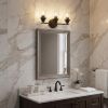 10" Clear And Bronze Metal and Glass Vanity Flush Mounted Sconce