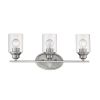 10" Clear And Silver Metal and Glass Vanity Flush Mounted Sconce