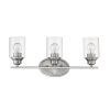10" Clear And Silver Metal and Glass Vanity Flush Mounted Sconce
