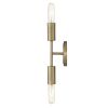 5" Gold Metal Vanity Flush Mounted Sconce