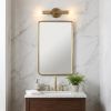5" Gold Metal Vanity Flush Mounted Sconce