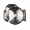 9" Smoky Black And Brass Metal Vanity Flush Mounted Sconce