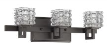 6" Black And Clear Metal Vanity Flush Mounted Sconce