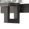 6" Black And Clear Metal Vanity Flush Mounted Sconce