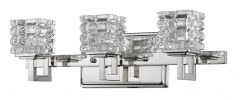 6" Silver And Clear Metal Vanity Flush Mounted Sconce
