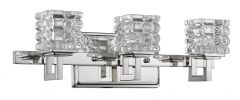 6" Silver And Clear Metal Vanity Flush Mounted Sconce