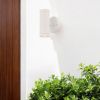 White LED Dimmable Outdoor Hanging Light With White Shades