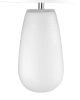 28" White Glass Table Lamp With White Drum Shade
