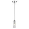 Solo 1-Light Polished Chrome Pendant With Multi-Faceted Round Crystal Shade
