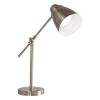 Brushed Silver LED Adjustable Desk Lamp