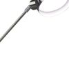 18" Nickel Metal Adjustable Swing Arm LED Desk Lamp With USB