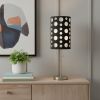 33" Black Metal Novelty Black and White Drum Shade