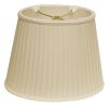 Ivory Shantung Silk Pleated Oval Lamp Shade