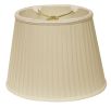 Ivory Shantung Silk Pleated Oval Lamp Shade