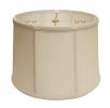 17" Off White Throwback Drum Linen Lampshade