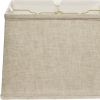 Cream Linen Print Lamp Shade