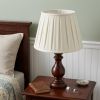 White Linen Pleated Empire Lamp Shade