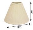 15" Ivory Deep Cone Slanted Broadcloth Lampshade