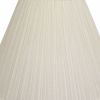 17" White Deep Cone Slanted Broadcloth Lampshade