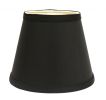 Black Shantung Silk Empire Lamp Shade