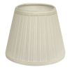 19" White Empire Slanted Broadcloth Lampshade