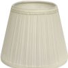 19" White Empire Slanted Broadcloth Lampshade