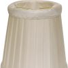 4" Slate Grey Set of 6 Slanted Pleat Chandelier Silk Lampshades