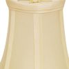 6" Ivory Slanted Set of 6 Chandelier Dupioni Lampshades