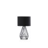 18â€ Asymmetric Black Cage Metal Table Lamp