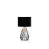 18â€ Asymmetric Black Cage Metal Table Lamp