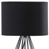 18â€ Asymmetric Black Cage Metal Table Lamp