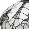 Black And White Unique Statement Two Light Glass Dimmable Chandelier With Black And White Shades