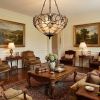 Yellow and Brown Two Light Tiffany Style Semi Flush Dimmable Ceiling Light