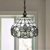 Black And White Unique Statement Glass Dimmable Chandelier With Black And White Shades