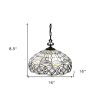 Black and White Unique Statement Two Light Glass Dimmable Ceiling Light With Black and White Shades