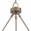 Brass Candle Style Multi Light Metal Dimmable Chandelier